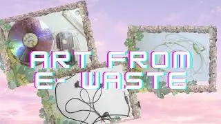 Art from e-waste| earphones reuse| charger wire reuse| CD reuse| ♻️ 💿  🔌  🎧