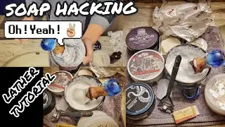 SOAP HACKING 101 | SCOOPING, SMASHING, AND MASHING | LATHER TUTORIAL + LEAFSHAVE LEAF