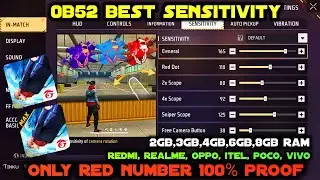 OB-52 After Update New Sensitivity Setting In Free Fire | 200 Sensitivity For 2GB 3GB 4GB 6GB RAM