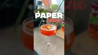 easy paper plane cocktail in 60 seconds | bourbon + aperol + amaro 🍹 #cocktailtime #bourbonlove