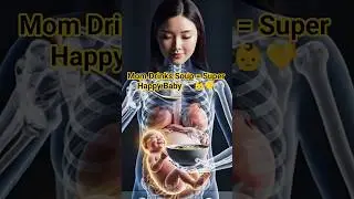 👉 Mom Drinks Soup = Super Happy Baby 🥄👶💛 | Inside Womb Animation #shorts #pregnancy #cutebaby