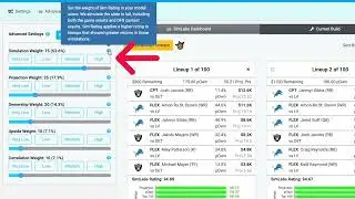 Create EXPERT DFS LINEUPS in SECONDS with SIMLABS!