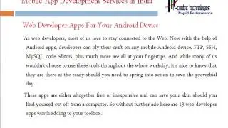 Mobile App Development Services in India | Mobile App Services