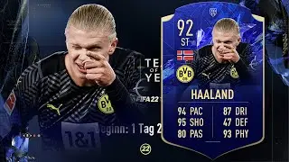FIFA 22: ERLING HAALAND 92 TOTY HONOURABLE MENTIONS PLAYER REVIEW I FIFA 22 ULTIMATE TEAM