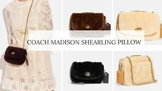 COACH PILLOW MADISON SHOULDER BAG IN SHEARLING WITH QUILTING