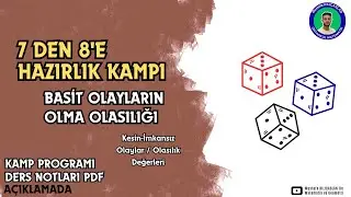 2026 LGS Yaz Kampı | Basit Olayların Olma Olasılığı | Kesin-İmkansız Olay ve Olasılık Değerleri #lgs