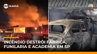Incêndio destrói fábrica de colchões e atinge três imóveis na zona leste de SP | #SBTManhã