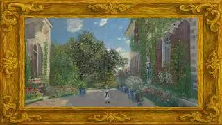 Claude Monet Garden House 4K Frame TV Art | Peaceful Impressionist Outdoor Scene for Relaxation