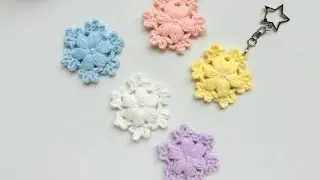 泡芙雪花钩织教程：雪妃尔萌娃娃2号