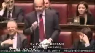 Bersani sputtana i leghisti in Parlamento: 