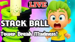 🎯 Ultimate Stack Ball Savage Run &ndash; Tower Break Madness! #live #games #stackball #gameplay