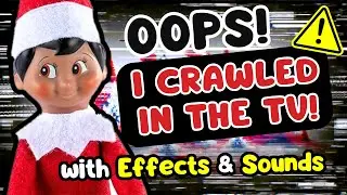 Elf on the Shelf STUCK in TV (Brown Eyed Boy Elf)