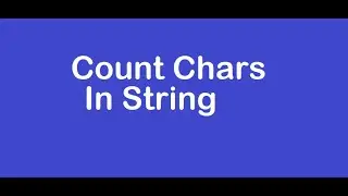 Count Char In Java || Java Count Char || How to count char in java