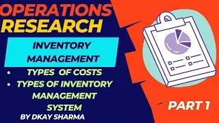 Operations research M.com | Inventory management | Types of inventory management system & costs (1)
