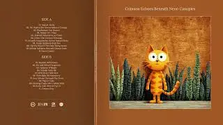 Crimson Echoes Beneath Neon Canopies LP | Kat Records Presents Twilight Dreams & Distant Lullabies