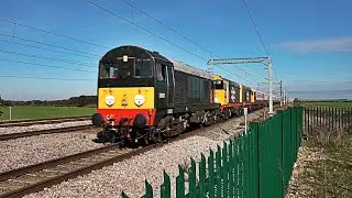 Class 20 Triple header on the LSL Chairman's Train at Bolton Percy. 12/10/25 1080p