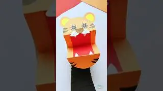 DIY Tiger Hand Puppet #diy #craft #papercraft #shortsvideo #shorts