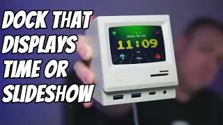 USB-C dock that looks like a retro computer and has a display for slideshows!