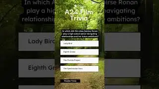 A24 Movie Trivia Challenge! #a24 #a24films #triviachallenge #trivia #quiz #quizquestions #quiztime