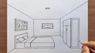 How to Draw a Room in 1 Point Perspective