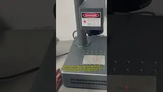Desktop Fiber Laser Engraving a Text Logo on Stainless Steel