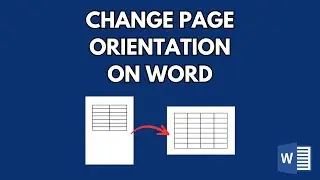 How to change page orientation on #word