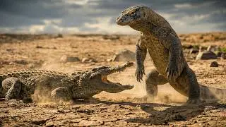 Komodo Dragon Makes A FATAL MISTAKE Attacking A Crocodile!