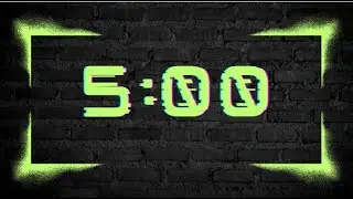 ✨⚡5-Minute Flashing Neon Sign Countdown Timer | Bright Classroom Visual Timer for Kids⚡✨