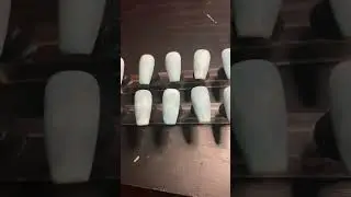 Practicing my press on nails #pressonnails #beginnernailtech #selftaughtnailtech #marblenails