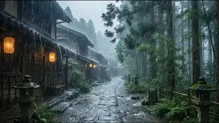 Rain Sounds For Sleeping 99% | Fall Asleep Fast With Thunderstorm Ambience & Heavy Rain