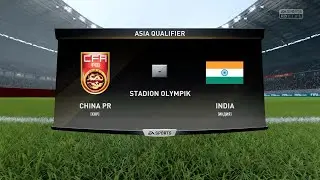 Китай - Индия 7 тур Отборочные матчи к чемпионату Азии FIFA18 PS4
