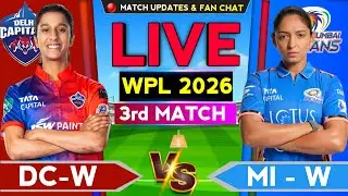 🔴LIVE - MI Womens vs DC Womens Wpl 2026 3rd Match | Cricket Live Score & Commentary | Mi vs DC Live