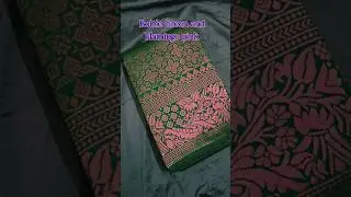 🤩 Bottle Green and Flamingo pink saree beautiful sarees for wedding #shorts #short #shopping