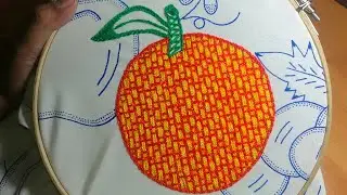 Bordado Fantasía | Puntada 051 | Bordar Naranja