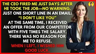 CEO Fired Me for One Reason: “I Don’t Like You” — Competitor Offered 5x Pay.