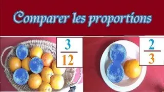 Calcul et comparaison des proportions en math 5&egrave;me 6&egrave;me sur les fractions