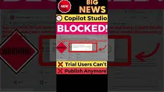 Пробная версия Copilot Studio ЗАБЛОКИРОВАНА! Больше никаких бесплатных публикаций #shorts