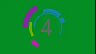 Number Countdown Timer Animation Green Screen