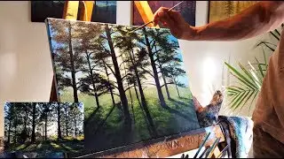 Painting Pine Trees with Claybourne - Home Pine | Acrylic Time Lapse Painting