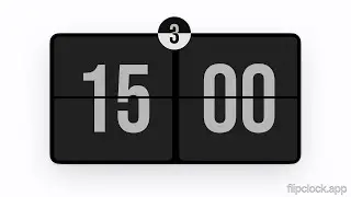 15 Minute Pomodoro Style Timer | Dark Mode Flip Clock for Study & Deep Work