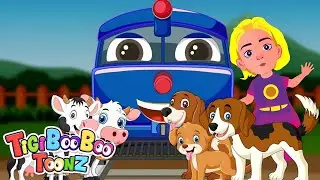 Choo Choo Train & Friends 🚂🎶 | Animal Sounds + Kids Songs Compilation &ndash; TigiBooBoo