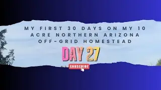 My First 30 Days On My 10 Acre Northern Arizona Off-Grid Homestead - Day 27
