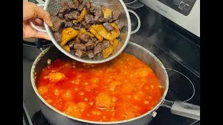 Easy Beef Stew with Sun dried tomatoes | Traditional African Family's best Sunday lunch