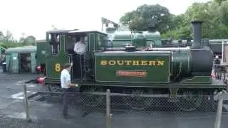 Isle of Wight Steam Railway. Part 3/3. LBSCR Stroudley Terrier Locomotive at work. IOW Tourism.
