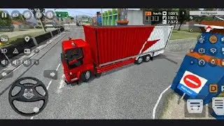 WOW CITY TRAFFIC JAM WITH 6 WHEELER TRUCK FULL LOADING - GAME BUS SIMULATOR INDONESIA Part (1)