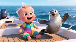 Speed Boat With Baby Seal 🚤🌊 Fun Water Adventure Song for Kids Toddlers Preschool Learning