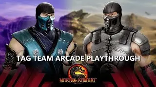 Mortal Kombat 9 Tag Team Arcade Playthrough (Sub-Zero/Smoke)