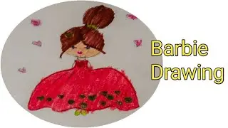 Barbie Drawing | easy drawing |revanuri crafts and kitchen