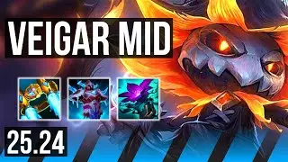 VEIGAR vs YASUO (MID) | 45K damage | EUW Master | 25.24
