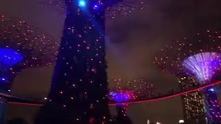 Garden Rhapsody, super tree light show Singapore video, video by Iphone